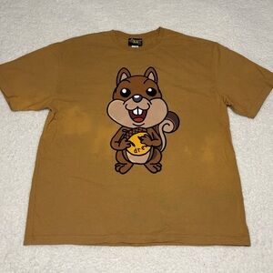 Drew House Men Mustard Graphic Sherman Squirrel T-shirt